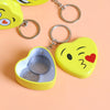 Mini Heart Smiley Tin Box keychain