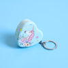 Mini Heart Unicorn Tin Box keychain