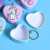 Mini Heart Unicorn Tin Box keychain