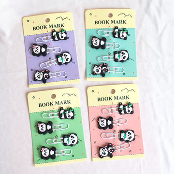 Panda Cute Bookmarks Paperclip Set of 4pcs