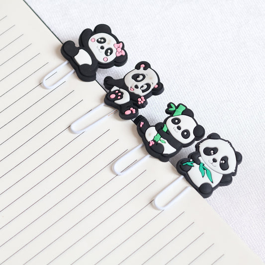 Panda Cute Bookmarks Paperclip Set of 4pcs