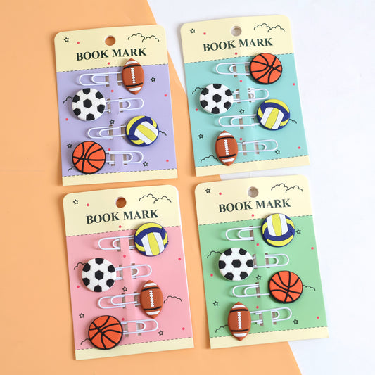 Football Bookmarks Paperclip Set of 4pcs