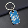 Personalized Metal Keychains Round - Blue