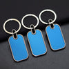 Personalized Metal Keychains Round - Blue