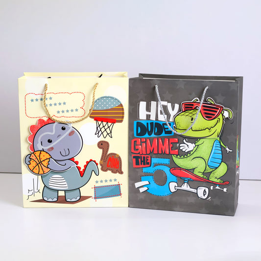 Dancing Dino 3D Paper Gift Bag