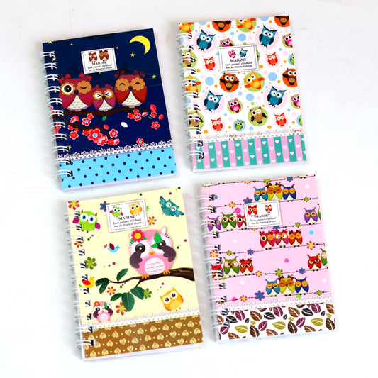 Owl Mini Pocket Spiral Diary