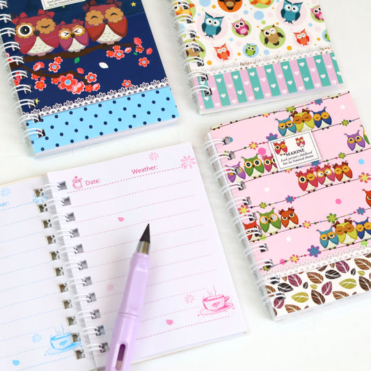 Owl Mini Pocket Spiral Diary