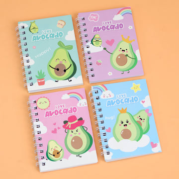 Cute Avocado Spiral Diary