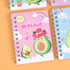 Cute Avocado Spiral Diary