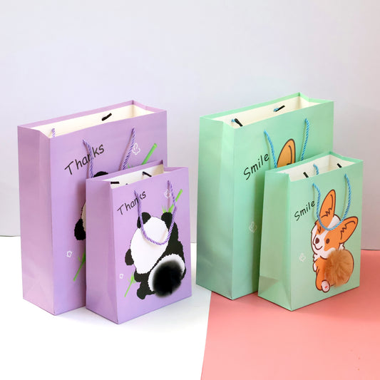 Cute Animal Furr Tail Paper Gift Bag