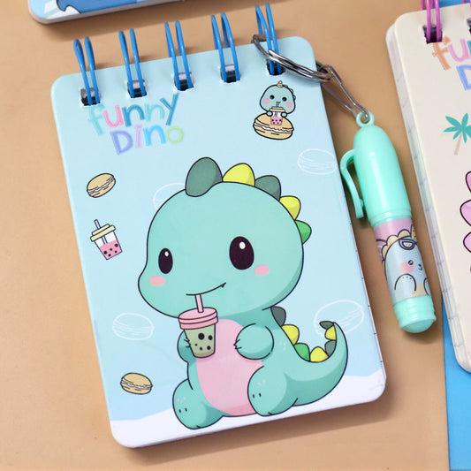 Dino-Themed Mini Diary with Pen