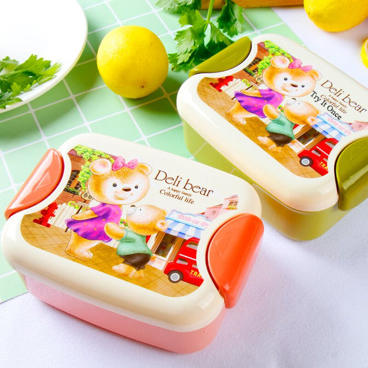 Deli Bear Kids Lunch Box With Spoon & Fork - 450ml