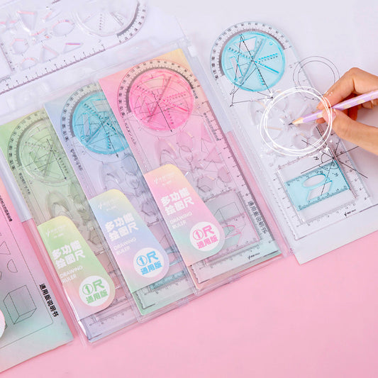 Multifunctional Geometric Drawing Ruler