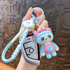 Cute Panda Acrylic Plating Cloud Keychain