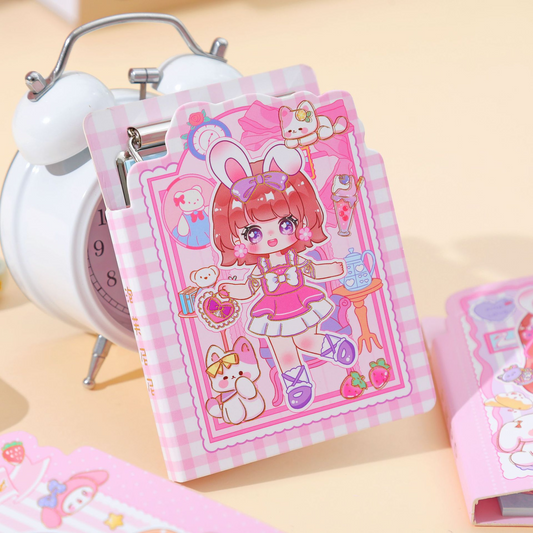 Cute Girl Mini Memo Pad Diary