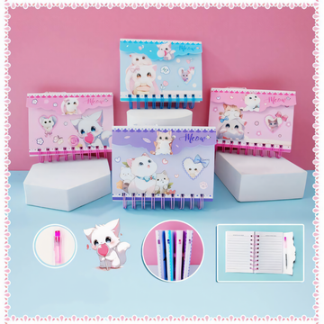 Kawaii Meowgical Cat Diary & Pen