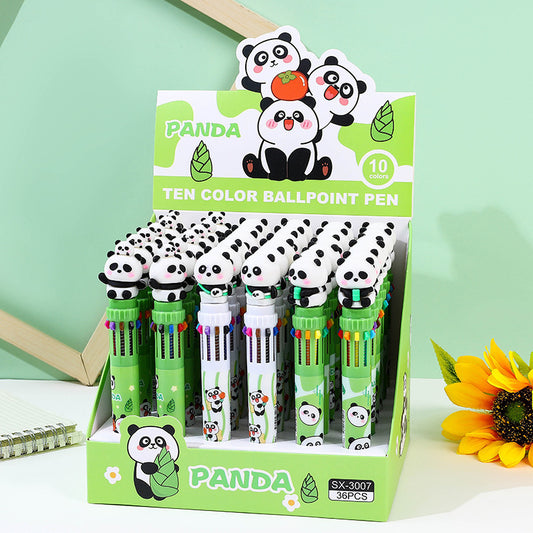 Cute Little Panda 10 in 1 Multicolor Pen