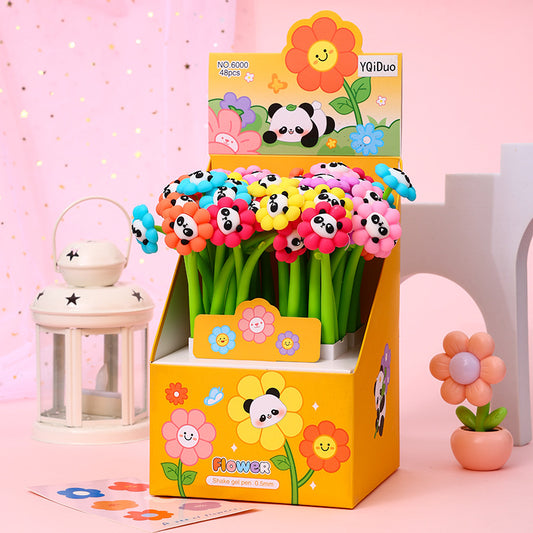 Sunflower Panda Silicone Flexible Gel Pen