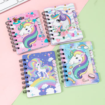 Mini Unicorn Spiral Diary