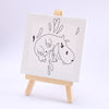 Mini Wooden Printed Canvas And Easel