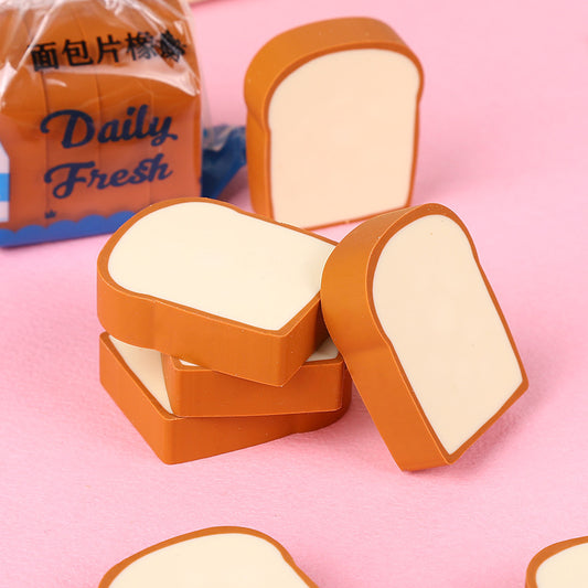 Toast Bread Eraser Pack of 4 Pcs 🍞