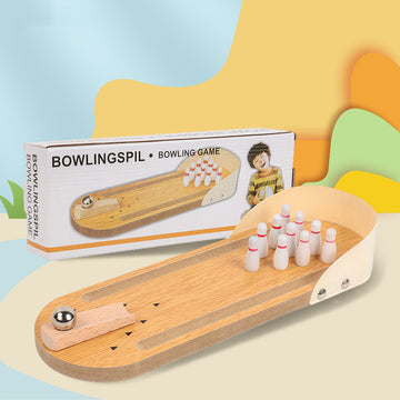 Wooden Mini Bowling Spill Game