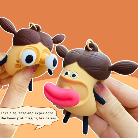 Squishy Potato King-sausage Mouth & Big Eyes Keychain