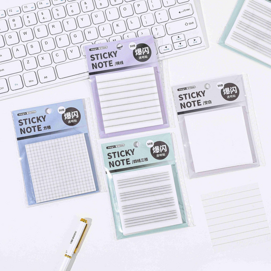 Transparent Frosted Flash Post-it Sticky Notes