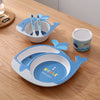 Whale Bamboo Fiber Kids Dining Set of 5 | Tableware