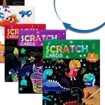 Kids' Painting Fun Scratch Cards 8 Sheets