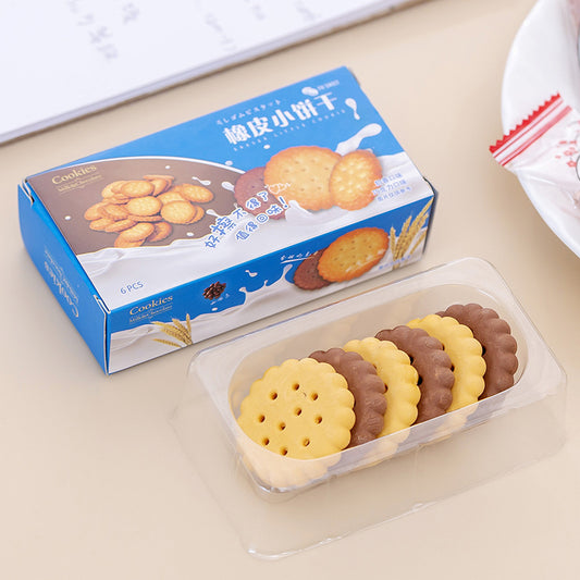 Chocolate Cookie Eraser Set of 6 Pcs