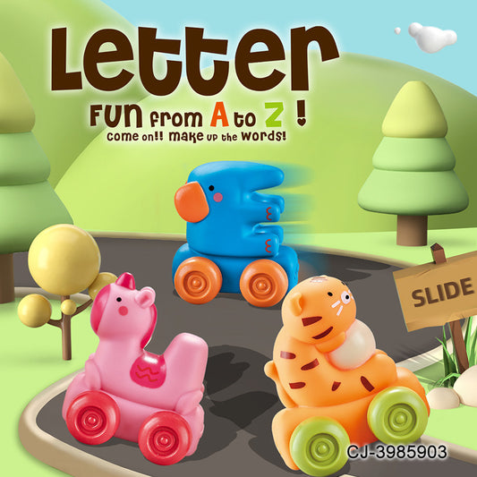 Soft Alphabet Cognitive Car Toy : A-B-C Car Ride