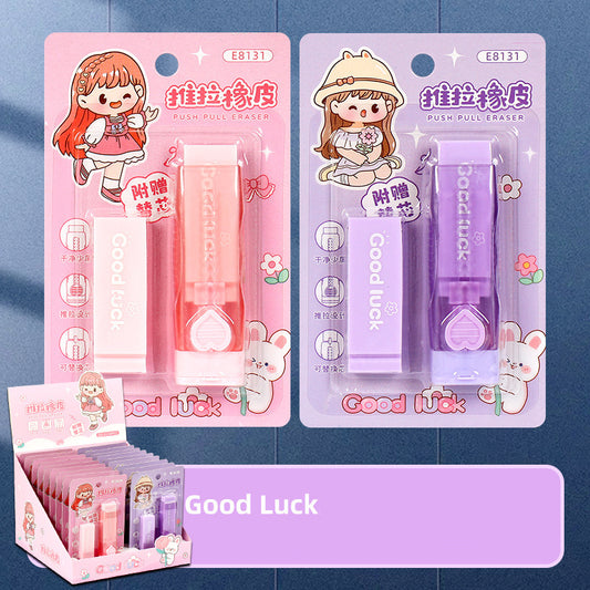 Good luck Girl Retractable/ Sliding Eraser