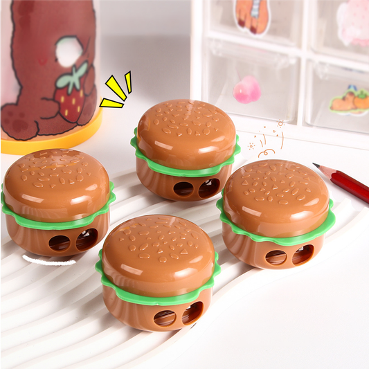 Burger Shape Double Hole Pencil Sharpener