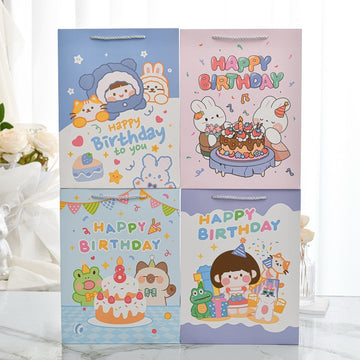 Kawaii Cartoon Happy Birthday Paper Gift Bag