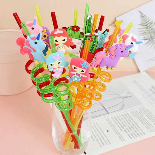 Colorful Spiral Straws for Kids!