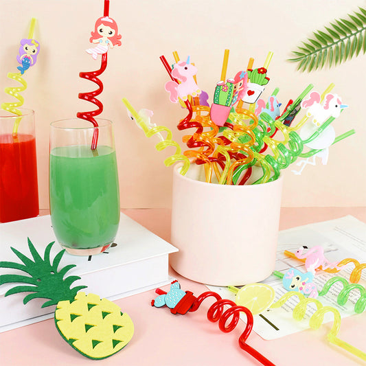 Colorful Spiral Straws for Kids!