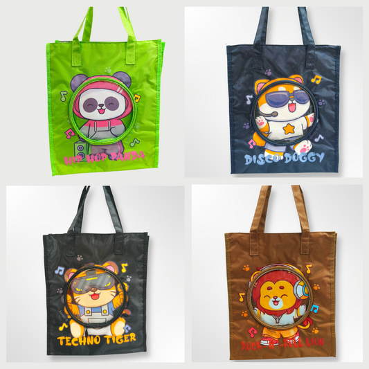 Cute Cartoon Theme Tote Handbag/Tote Bag With Pocket