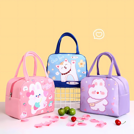 Cartoon Print Portable Thermal Multipurpose/Lunch Bag