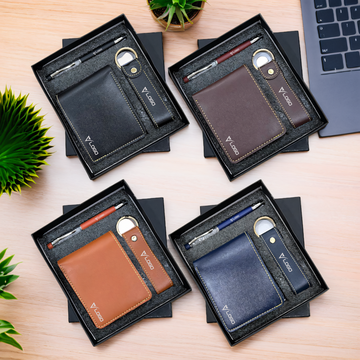 Executive Essentials: Personalized Pen, Wallet & Keychain Set