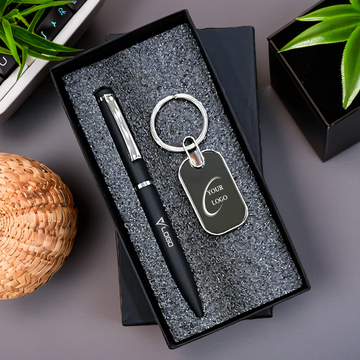 Personalized Pen & Keychain Set Perfect for Corporate Gifting