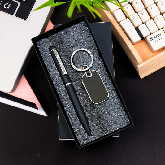 Personalized Pen & Keychain Set Perfect for Corporate Gifting