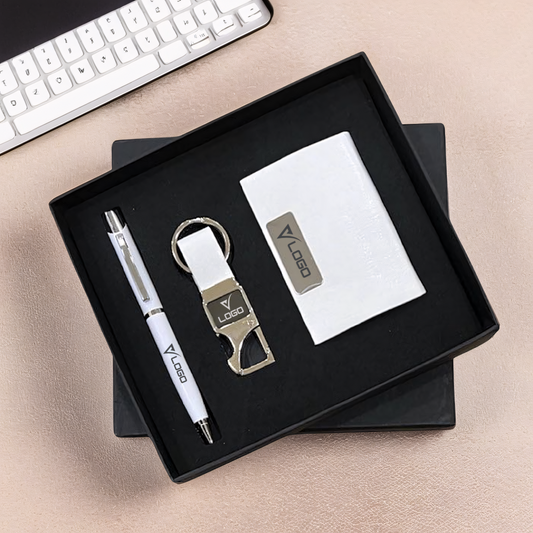 Personalized Pen, Card Holder & Keychain Executive Gift Set