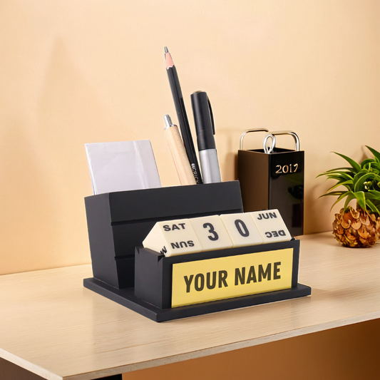 Personalized : Wooden Organizer with Calendar Corporate Gifting