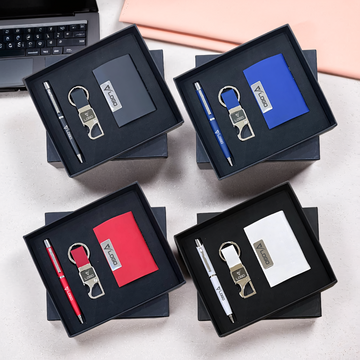 Personalized Pen, Card Holder & Keychain Executive Gift Set