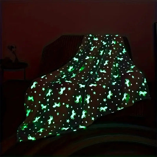 Unicorn Magic Glow in the Dark Blanket