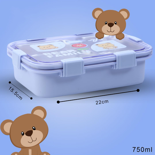 Bear Family Bento Box (Lunch Box) Stainless Steel-750 ml