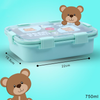 Bear Family Bento Box (Lunch Box) Stainless Steel-750 ml