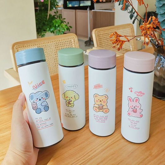 Animal Theme Stainless Steel Bottle Phrase - 350ml