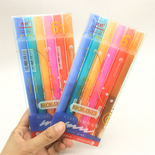 Erasable Color Highlighter Pens - Pack Of 6